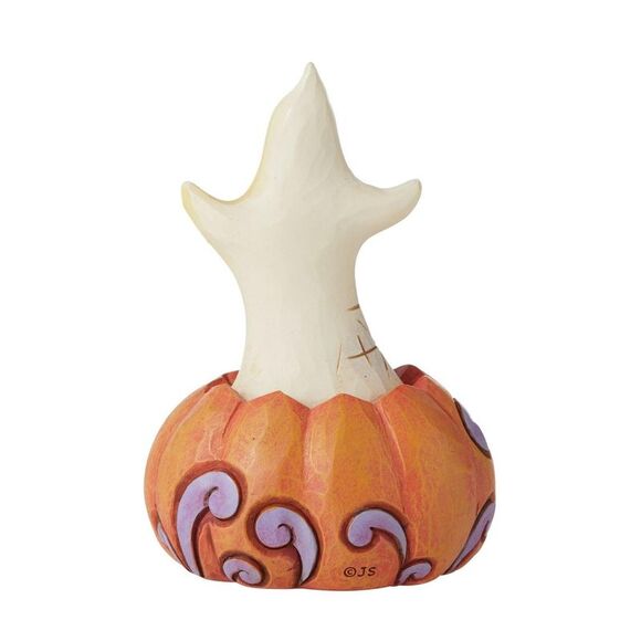 Jim Shore Heartwood Creek Ghost and Pumpkin Mini Figurine - Picture 2 of 2